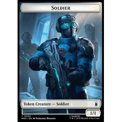 Magic löskort: Marvel Super Heroes: Soldier Token (W 1/1) // Villain Token (B 2/1)