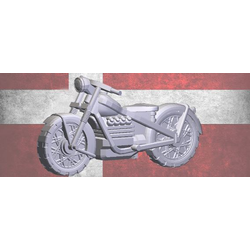 Danish Nimbus Motorcycle with Rider