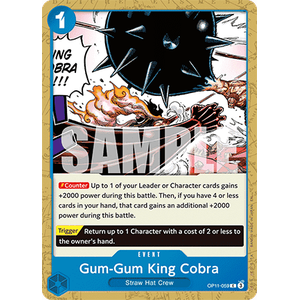 One Piece Löskort: A Fist of Divine Speed: Gum-Gum King Cobra