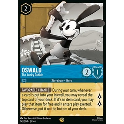 Lorcana Löskort: Azurite Sea: Oswald - The Lucky Rabbit (Foil)