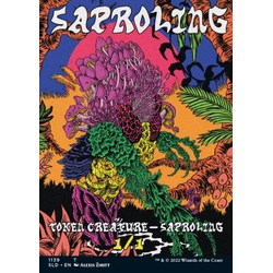 Magic löskort: Secret Lair Drop Series Promo: Saproling Token (Green 1/1) (Foil)
