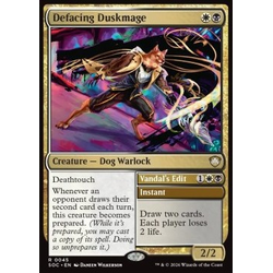 Magic löskort: Commander: Secrets of Strixhaven: Defacing Duskmage // Vandal's Edit