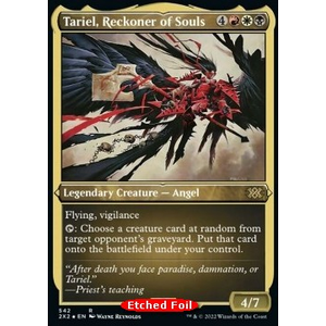 Magic löskort: Double Masters 2022: Tariel, Reckoner of Souls (Etched Foil)