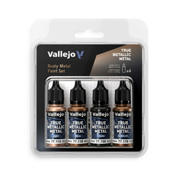 Vallejo True Metallic Metal: Rusty Metal Paint Set (4x18ml)