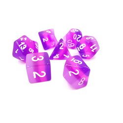 Purple Transparent layer dice set (7-Die set)