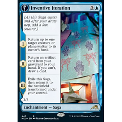 Magic löskort: Kamigawa: Neon Dynasty: Inventive Iteration // Living Breakthrough (V.2)