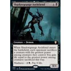 Magic löskort: Commander: Innistrad: Crimson Vow: Shadowgrange Archfiend (alternative art)
