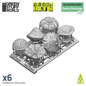 Green Stuff World: Chunky Mushrooms XL - 3D Printed