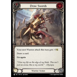 FaB Löskort: Heavy Hitters: Draw Swords (Red) (Rainbow Foil)