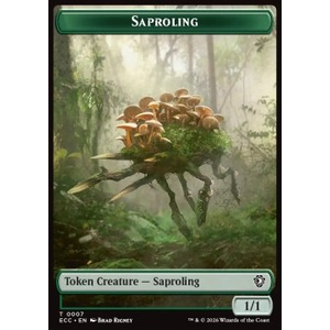 Magic löskort: Magic: Commander: Lorwyn Eclipsed: Saproling Token (G 1/1) // The Monarch