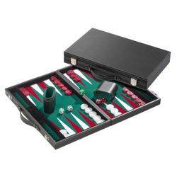 Backgammon green, large, synthetic leather