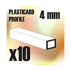 ABS Plasticard - Profile SQUARED TUBE 4mm