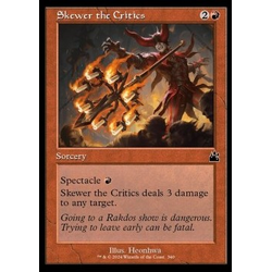 Magic löskort: Ravnica Remastered: Skewer the Critics (alternative art)