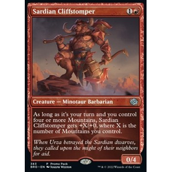 Magic löskort: The Brothers' War: Sardian Cliffstomper (alternative art)