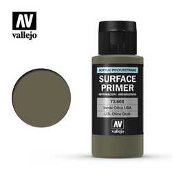 Vallejo Surface Primer: US Olive Drab (60 ml.)