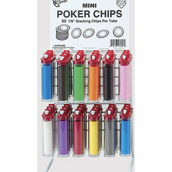 Mini Poker Chips ~22mm / 7/8" (50, Orange)