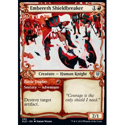 Magic löskort: Throne of Eldraine: Embereth Shieldbreaker (alternative art)