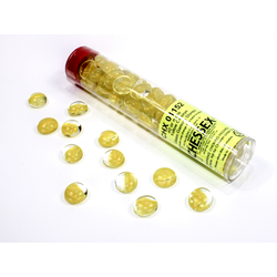 Chessex Glass Stones: Catseye Yellow (~40st i ett in 5½" rör)