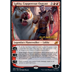 Magic löskort: Ikoria: Lair of Behemoths: Lukka, Coppercoat Outcast (Prerelease Foil)