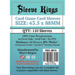 Card Sleeves Standard Clear 63,5x88mm (110) (Sleeve Kings)