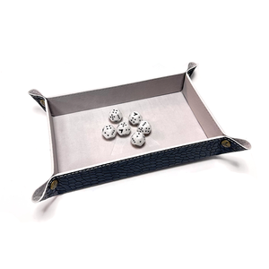 Alphaspel: Rectangular Dice Tray Dragonskin - Whitegrey