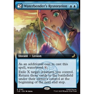 Magic löskort: Avatar: The Last Airbender: Eternal: Waterbender's Restoration (alternative art)