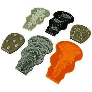 LITKO Weapon Effects Templates Set (Gaslands), Multi-Colored (6)