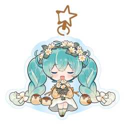 Hatsune Miku Acrylic Keychain – Kawaii Autumn Time