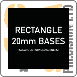 MDF Bases rectangular 40x20mm - square corners (25)