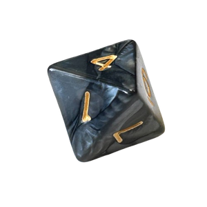 Pearl Dice: Black/Gold (D8)