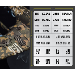Airbrush Stencil: Alien Barcode