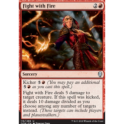 Magic löskort: Dominaria: Fight with Fire (Foil)