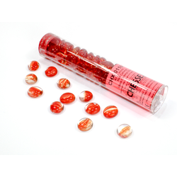 Chessex Glass Stones: Catseye Red (~40st i ett in 5½" rör)