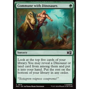 Magic löskort: Commander: Marvel Super Heroes: Commune with Dinosaurs