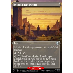 Magic löskort: Commander: The Lord of the Rings: Tales of Middle-earth: Myriad Landscape (alternative art) (Silver Foil)