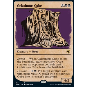 Magic löskort: Adventures in the Forgotten Realms: Gelatinous Cube (alternative art) (Foil)