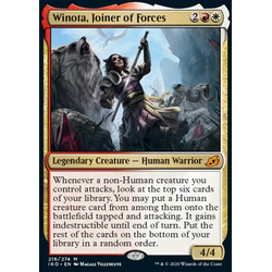 Magic löskort: Ikoria: Lair of Behemoths: Winota, Joiner of Forces (Foil)