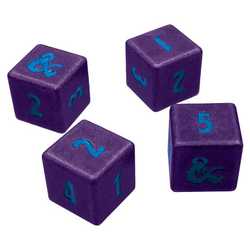 Phandelver Campaign Heavy Metal Dice 4D6 Royal Purple and Sky Blue