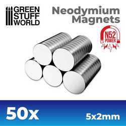 Neodymium Magnets 5x2mm (50) (N52)