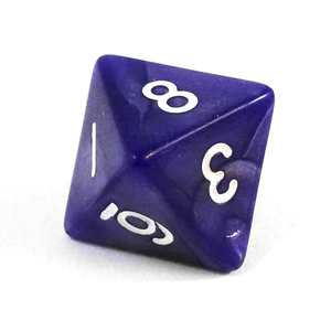 Pearl Dice: Purple/White (d8)