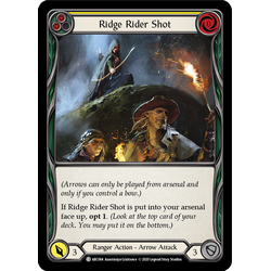 FaB Löskort: Arcane Rising Unlimited: Ridge Rider Shot (Yellow) (Rainbow Foil)