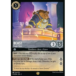 Lorcana Löskort: Rise of the Floodborn: Beast - Tragic Hero (Foil)