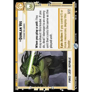 Star Wars: Unlimited Löskort: Twilight of the Republic: Quinlan Vos, Sticking the Landing