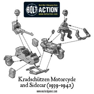 Blitzkrieg German Kradschützen Motorcycle combination (1939-1942)
