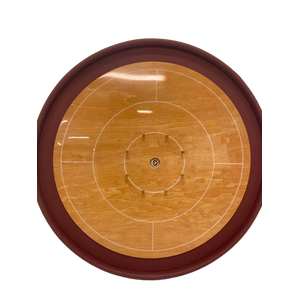 Crokinole Mini (62 cm) w. Leather Ditch (Beech/Crimson)