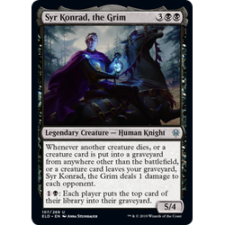 Magic löskort: Throne of Eldraine: Syr Konrad, the Grim