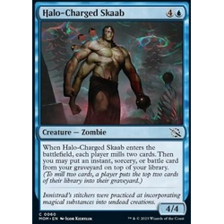 Magic löskort: March of the Machine: Halo-Charged Skaab (Foil)