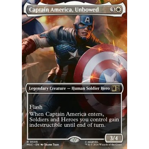 Magic löskort: Commander: Marvel Super Heroes: Captain America, Unbowed (Foil)