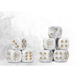 Conquest: City States - Logo on Light Grey Marbled Dice (24)