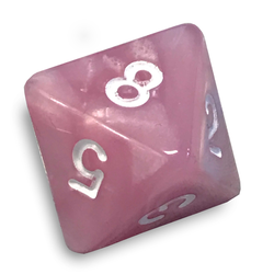 Pearl Dice: Pink/White (D8)